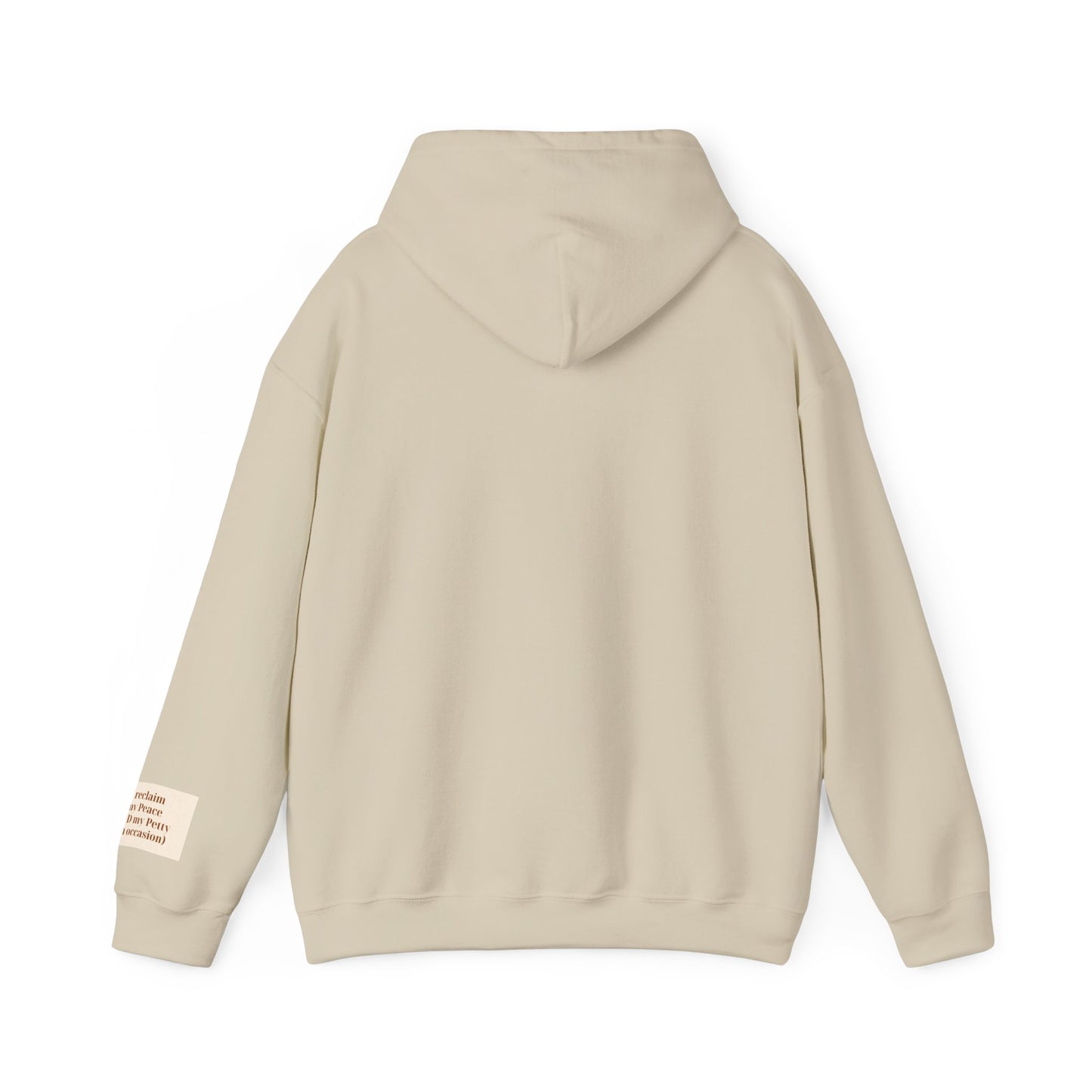 Hoodie with Quote "Healed ish But I wish a trigger I would" – Cozy Neutral Pullover